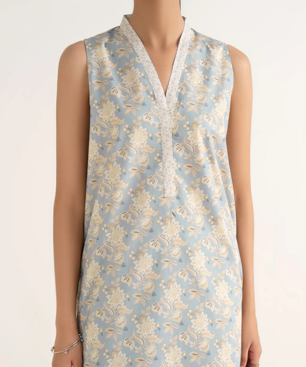 Sapphire Cotton Three Piece Suit SP-CT-BLU01