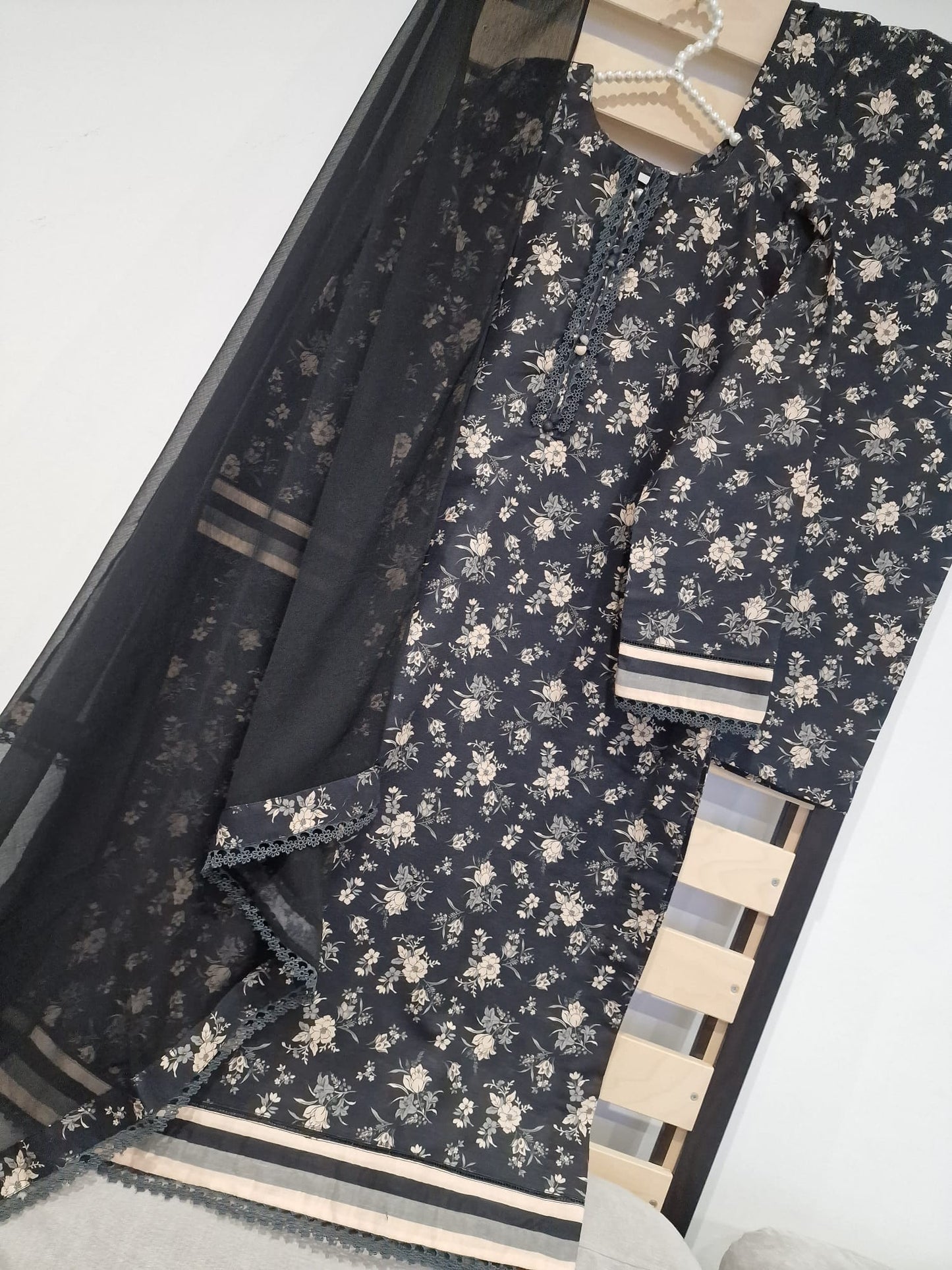 Uznau Khaddar Three Piece Suit UZ-KHD-BLK05