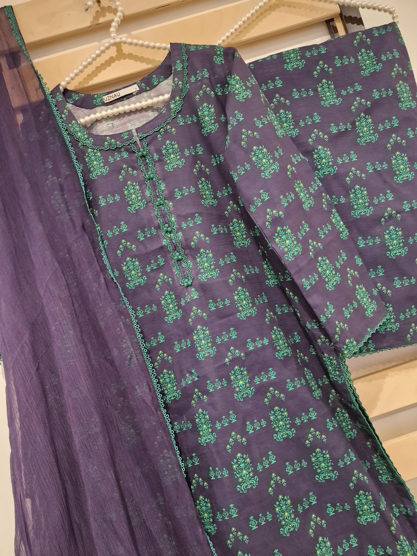 Uznau Khaddar Three Piece Suit UZ-KHD-PRP04