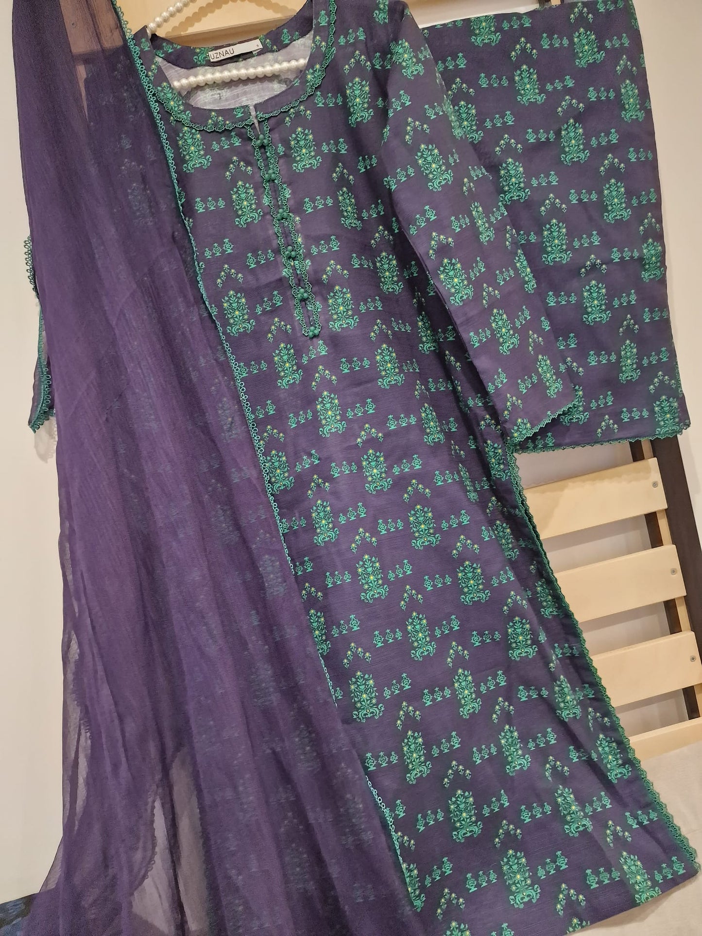 Uznau Khaddar Three Piece Suit UZ-KHD-PRP04
