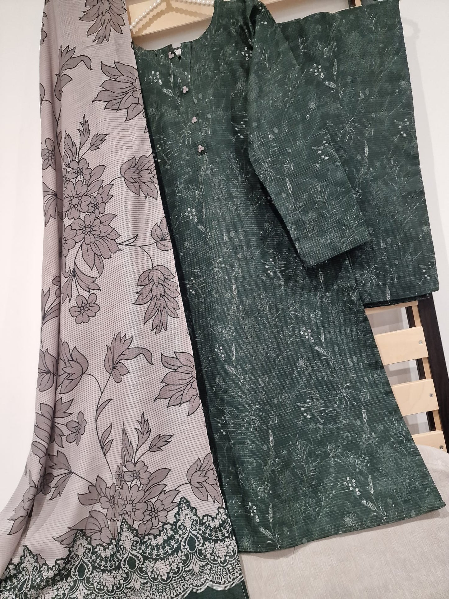Uznau Khaddar Three Piece Suit UZ-KHD-GR05