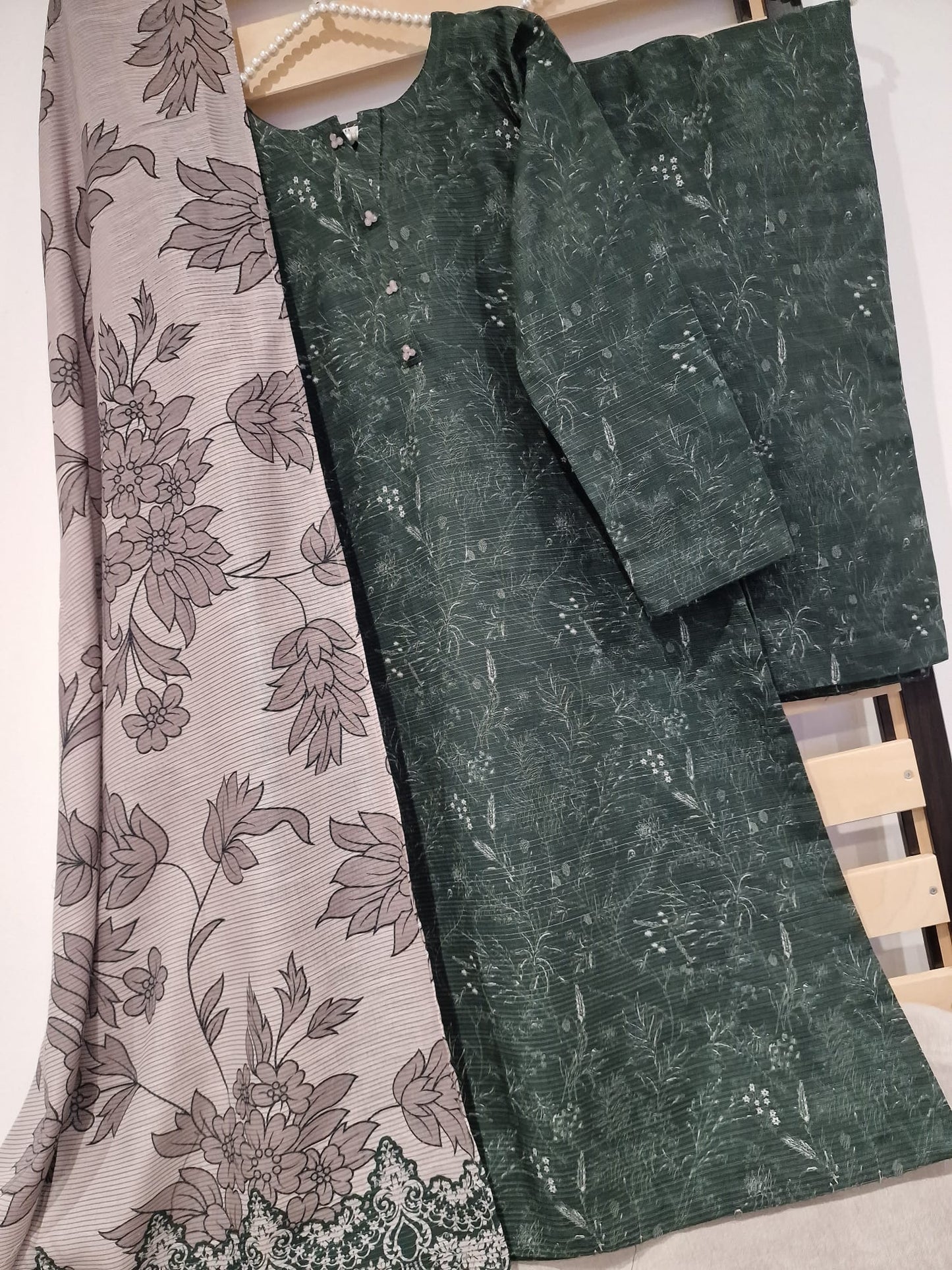 Uznau Khaddar Three Piece Suit UZ-KHD-GR05