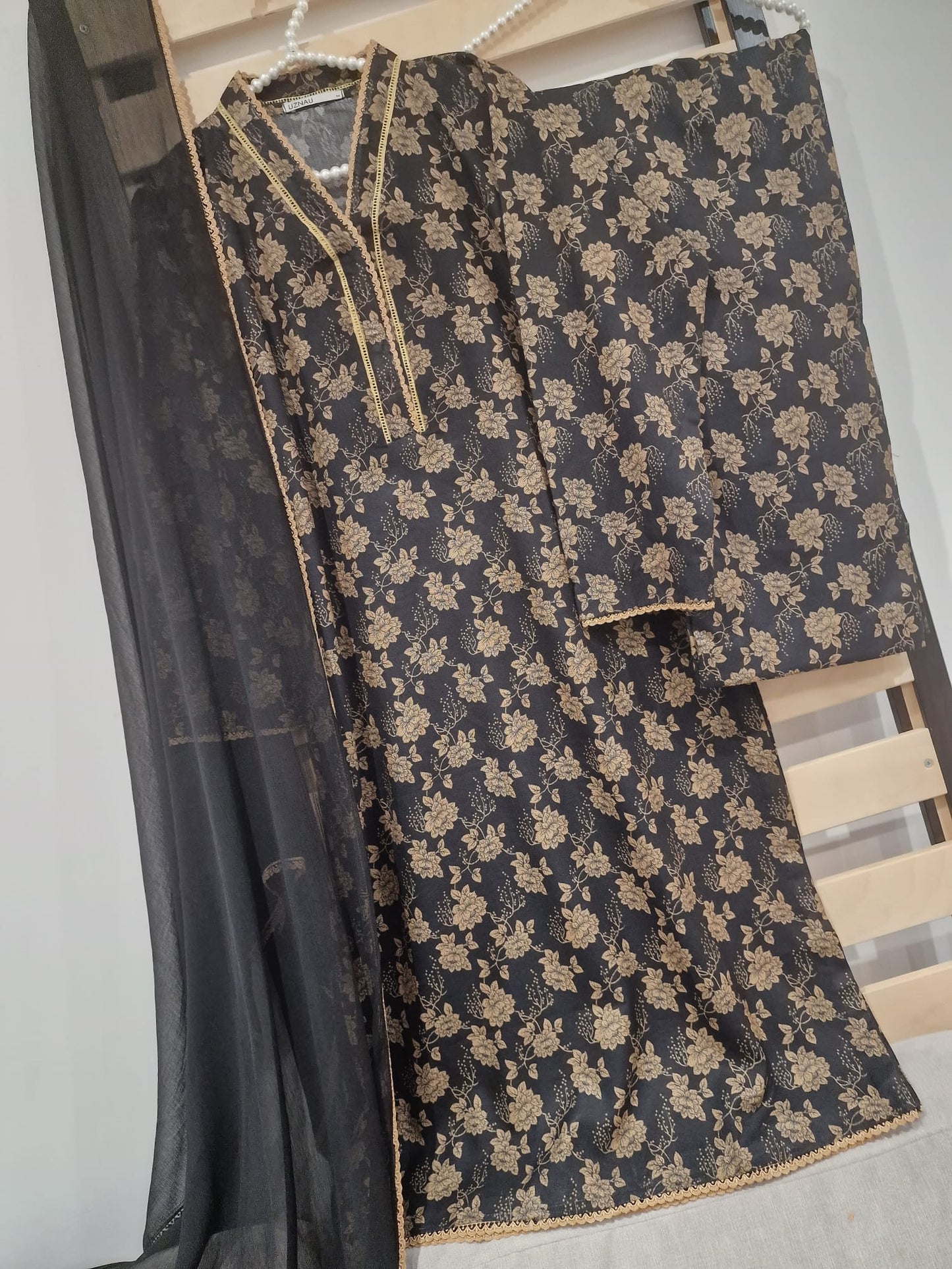 Uznau Dhanak Three Piece Suit UZ-DH-BLK07