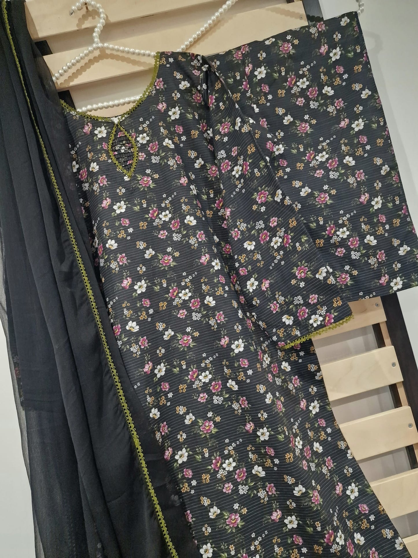 Uznau Khaddar Three Piece Suit UZ-KHD-BLK08