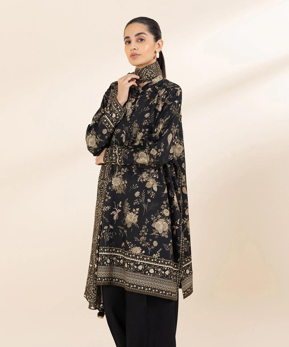 Sapphire Linen Three Piece Suit SP-LNN-BLK03