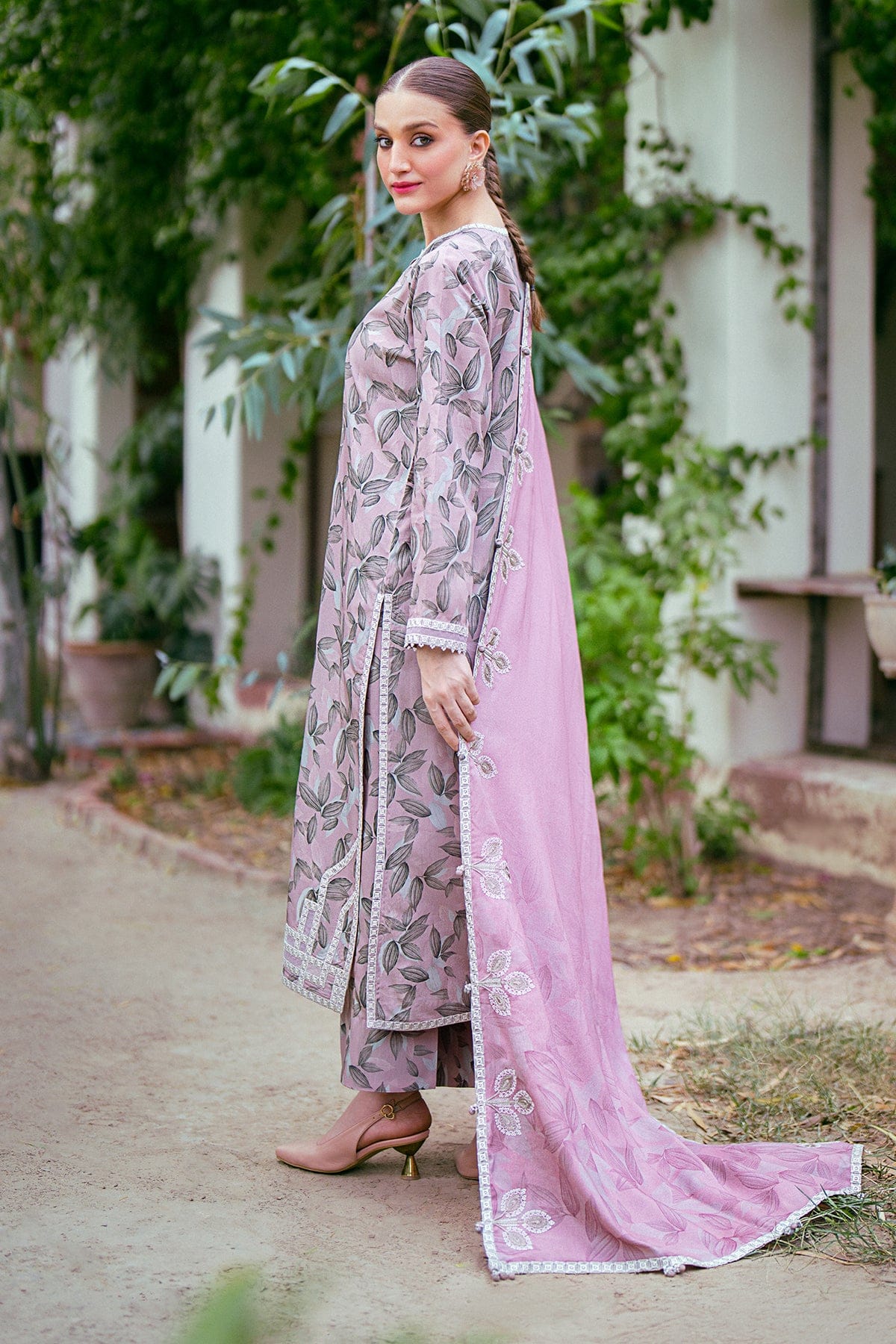 Baroque Viscose Linen Three Piece Suit BR-LNN-PNK01