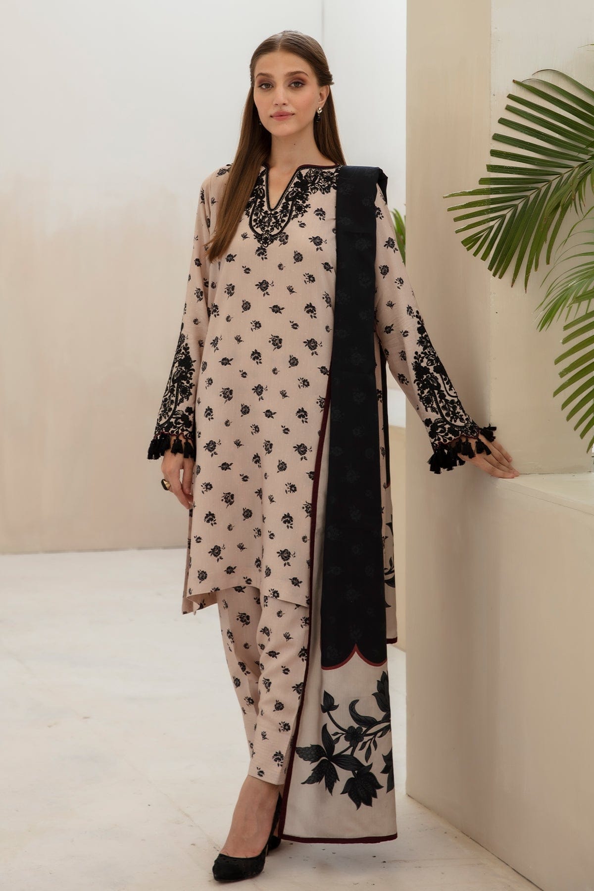Baroque Viscose Linen Three Piece Suit BR-LNN-WHT01