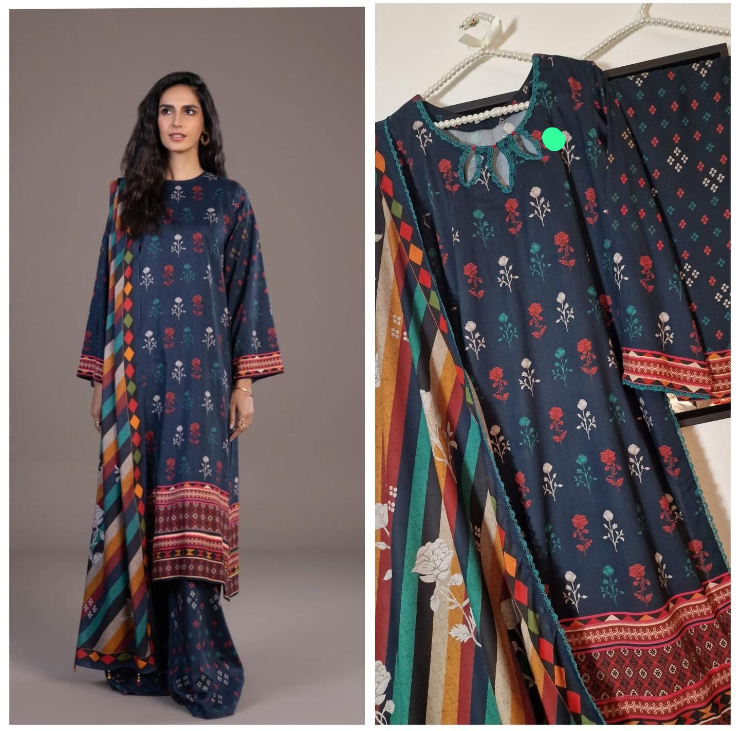 Sapphire Linen Three Piece Suit