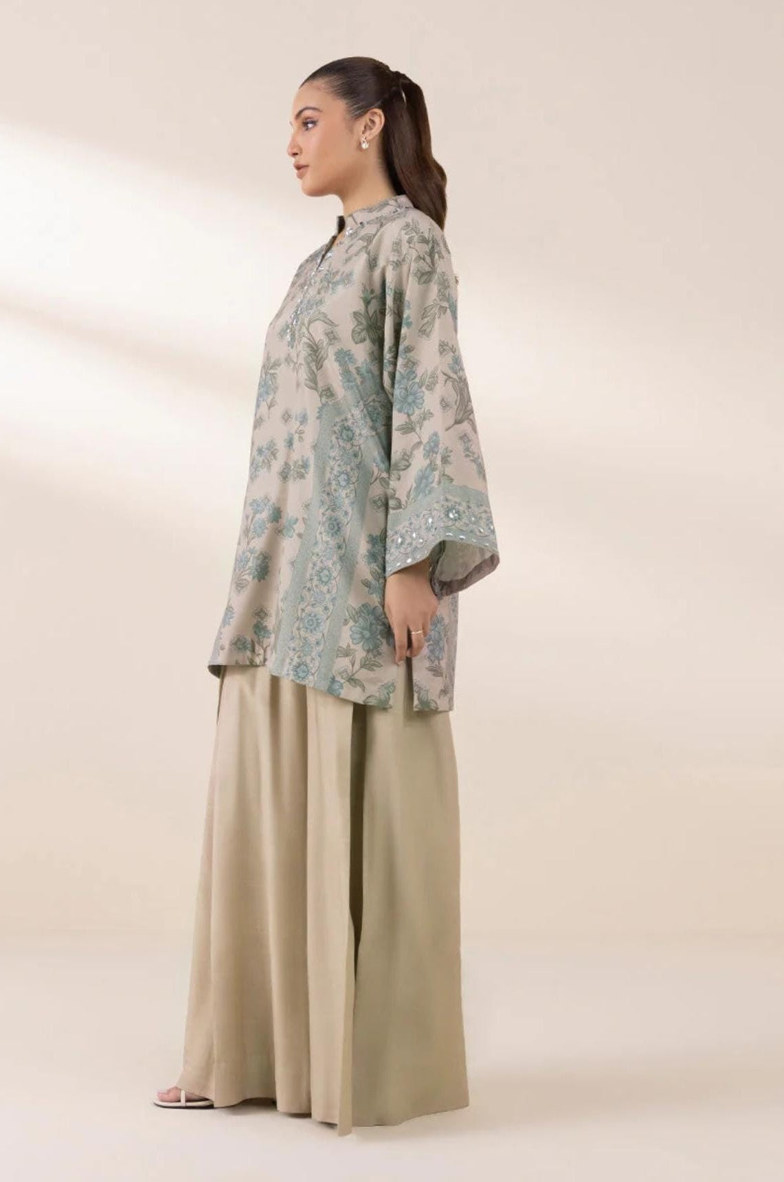 Sapphire Silk Three Piece Suit SP-SLK-GR08