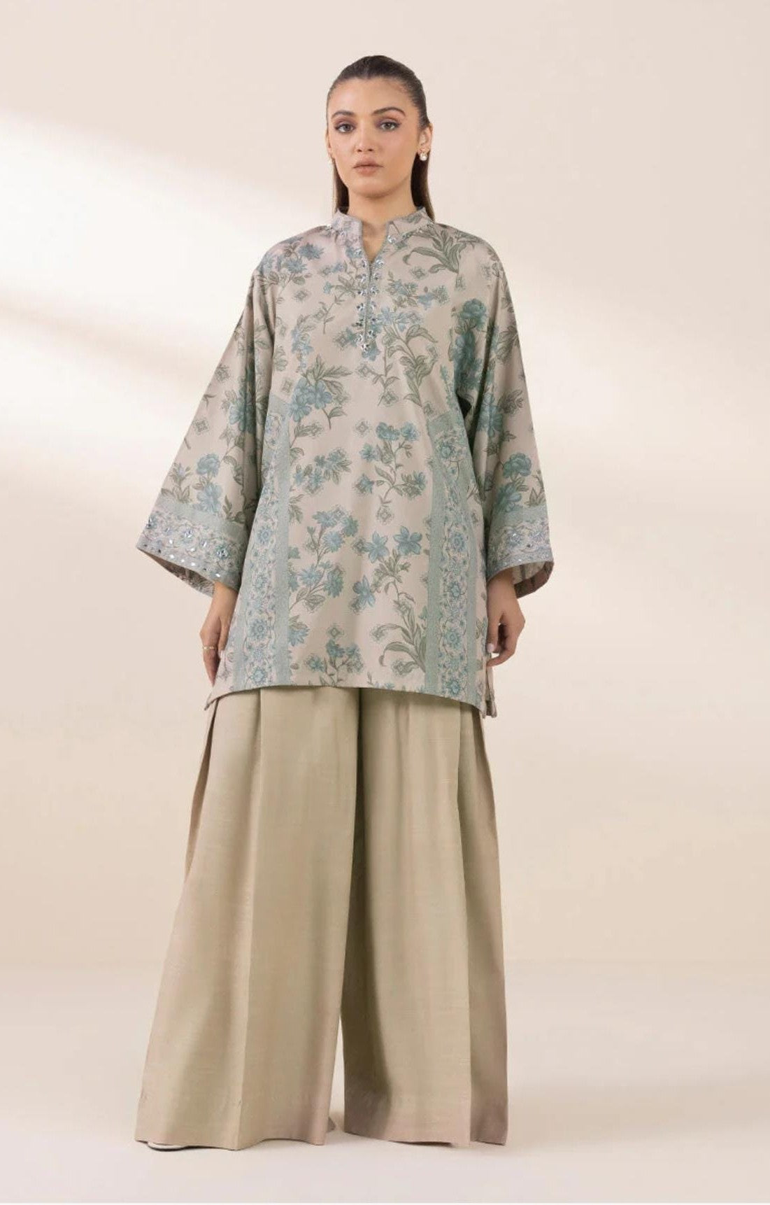 Sapphire Silk Three Piece Suit SP-SLK-GR08
