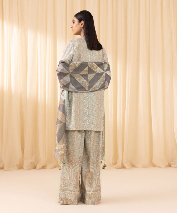 Sapphire Silk Three Piece Suit SP-SLK-BR02