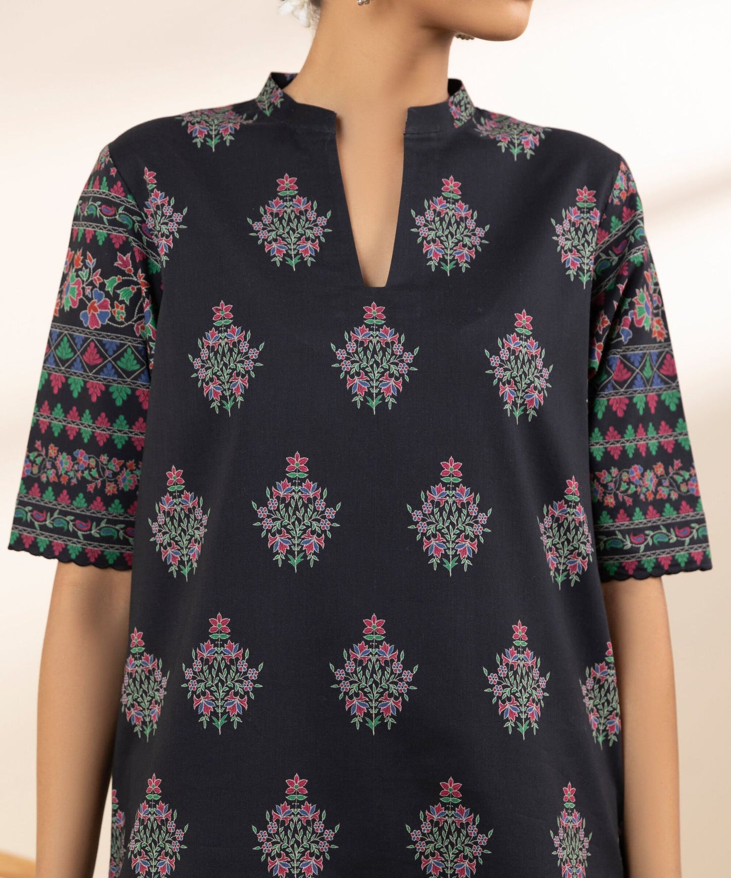 Sapphire Lawn Three Piece Suit SP-LWN-BLK015