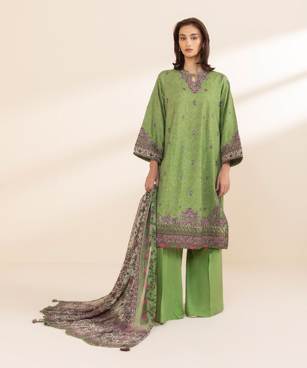 Sapphire Linen Three Piece Suit SP-LNN-GR01