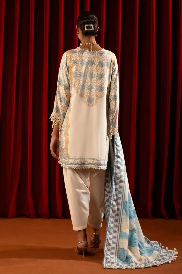 Sana Safinaaz Embroided Linen Three Piece Suit SF-LNN-WHT02