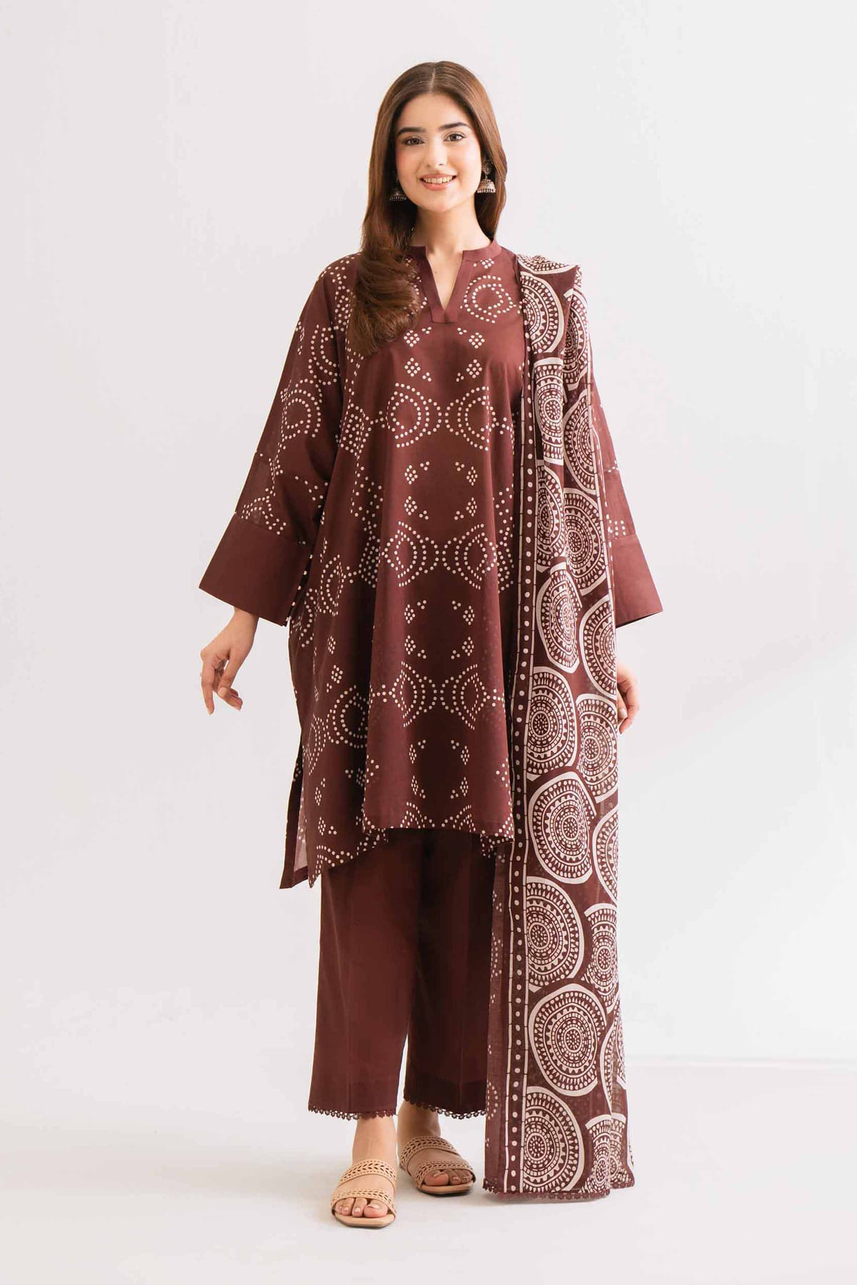 Uznau Khaddar Three Piece Suit UZ-KHD-BR01