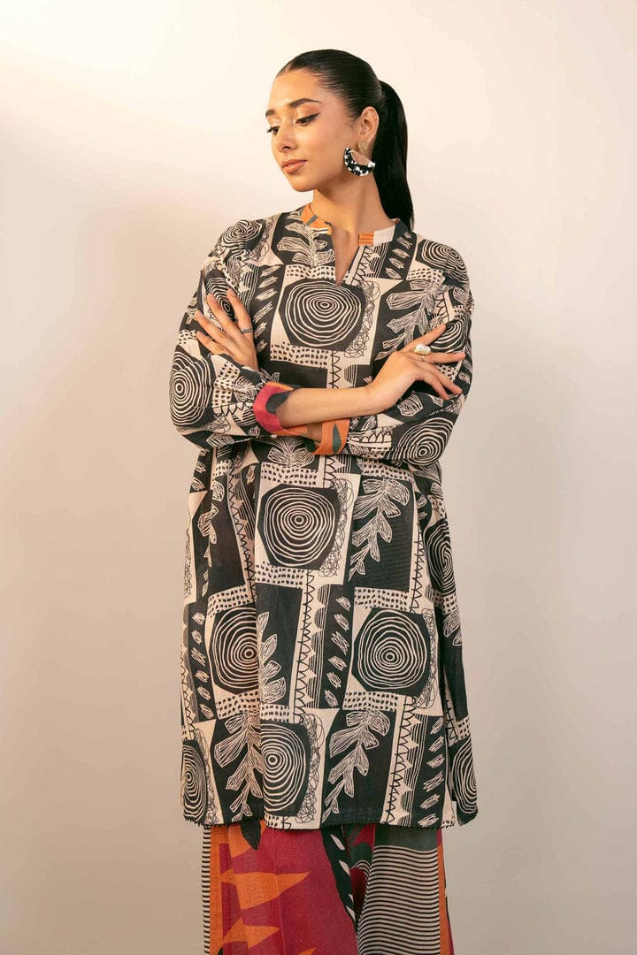 Nishaat Khaddar Three Piece Suit With Matching Dupatta NS-KHD-BLK03