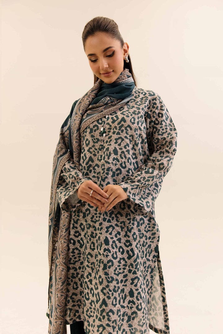 Nishaat Khaddar Three Piece Suit With Shawl NS-KHD-GR01