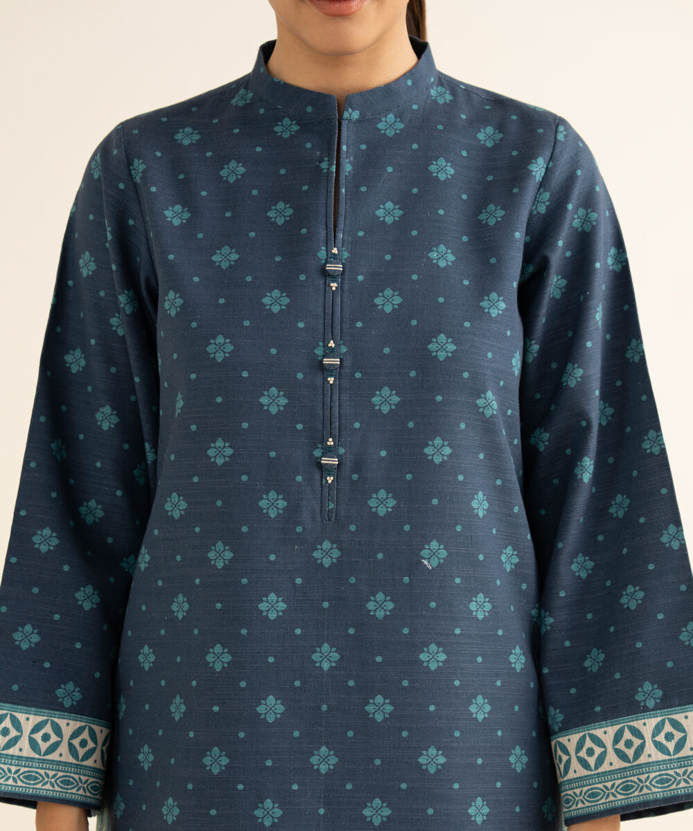 Sapphire Khaddar Three Piece Suit With Wool Shawl SP-KHD-BLU05