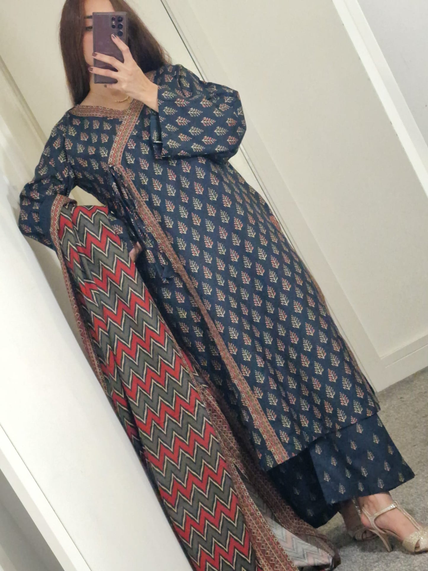 Uznau Khaddar Three Piece Suit UZ-KHD-BLK09