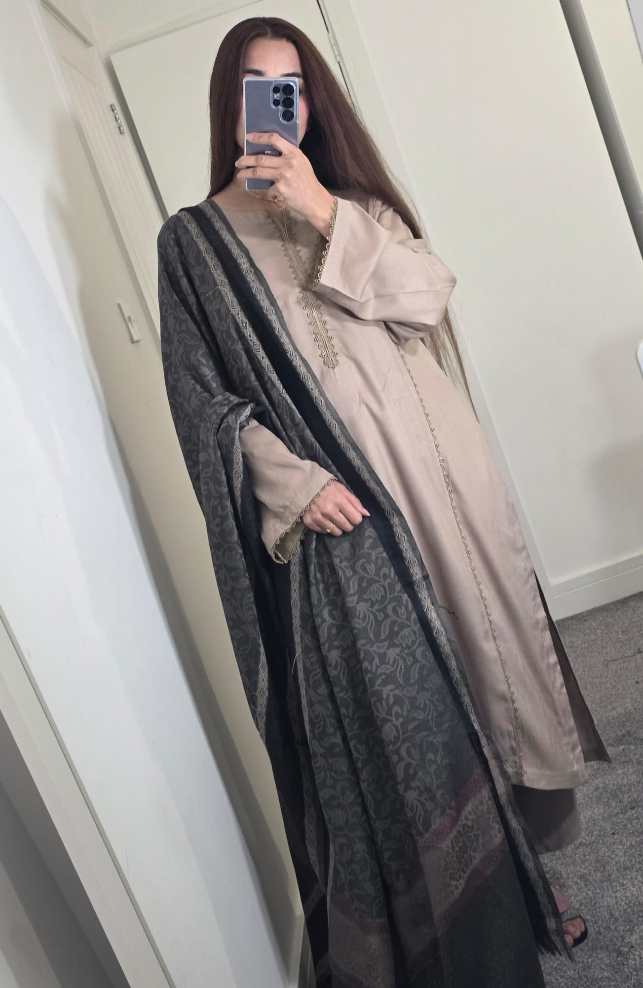 Uznau Marina Wool With Wool Shawl Three Piece Suit UZ-MR-BR02