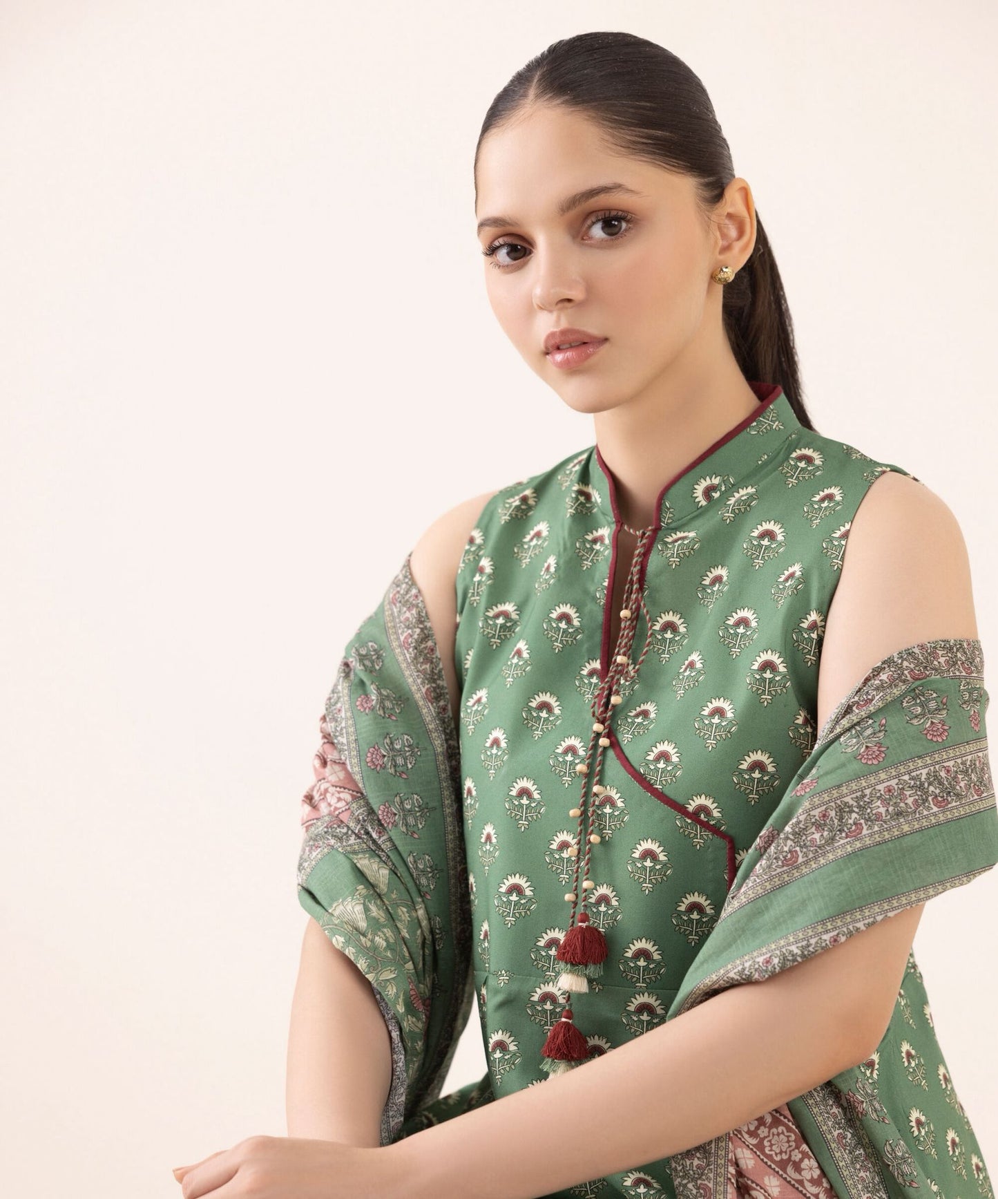 Sapphire Arabic Linen Three Piece Suit SP-LNN-GR04