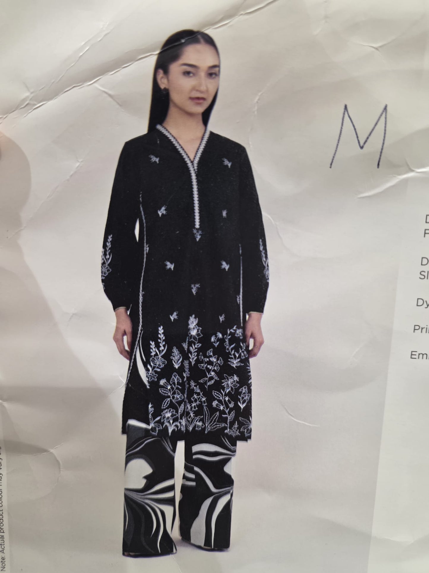 Sapphire Embroidered Cotton Three Piece Suit SP-CT-BLK01