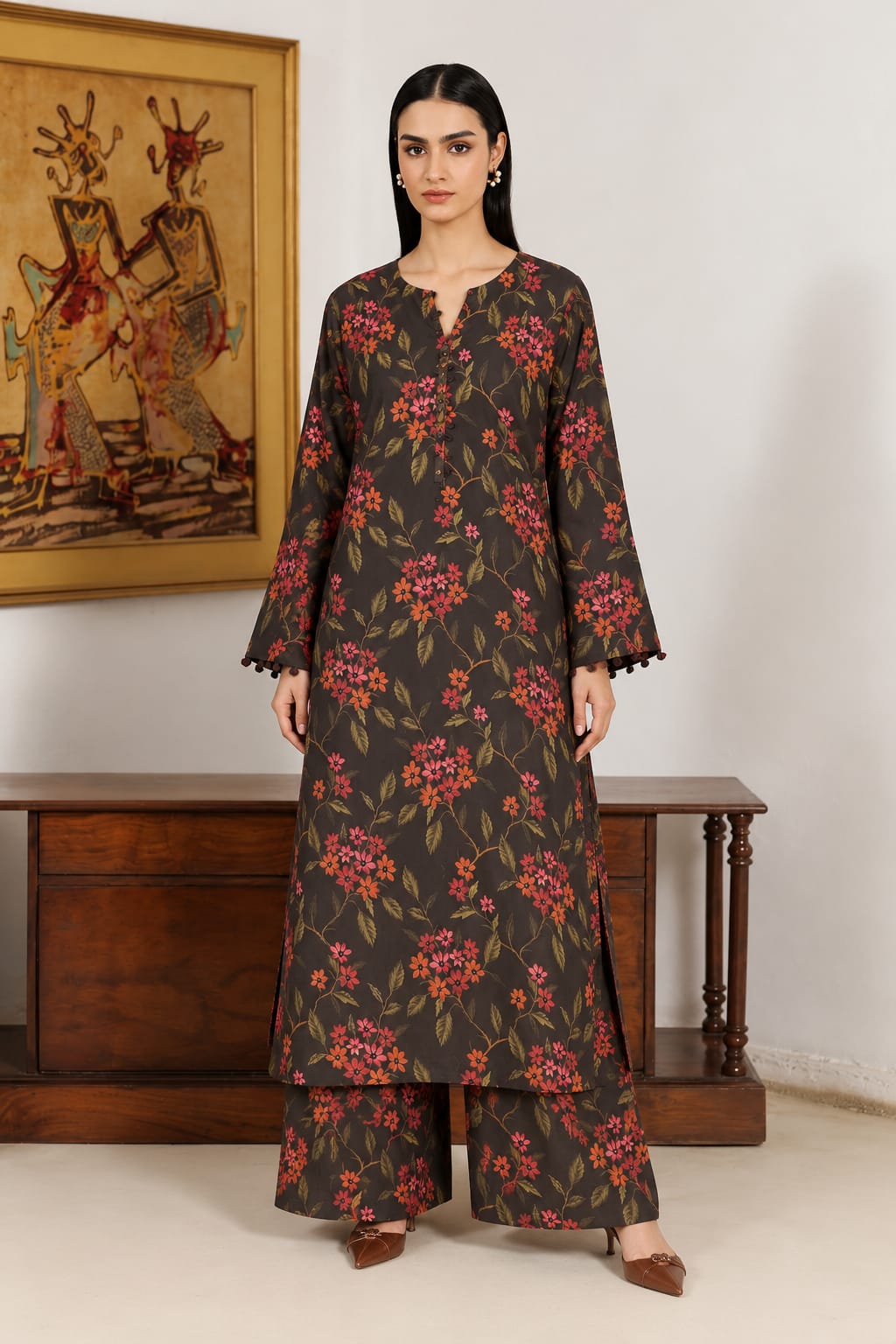 Uznau Marina Two Piece Co ord UZ-MR-BLK031