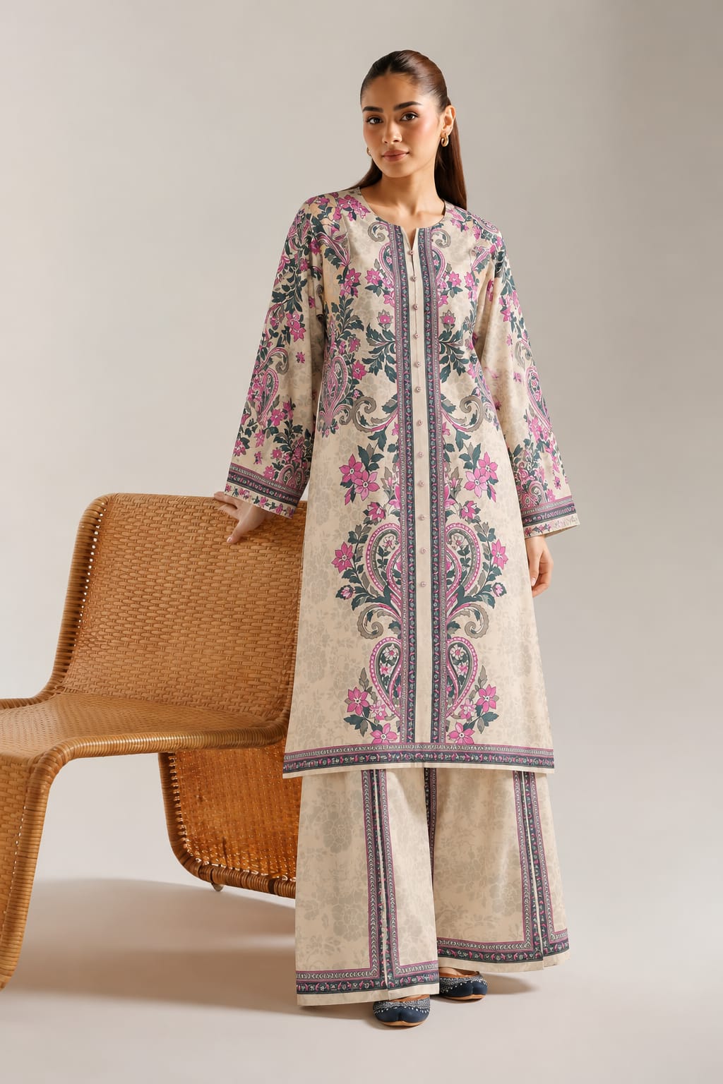 Uznau Marina Two Piece Co ord UZ-MR-PNK07