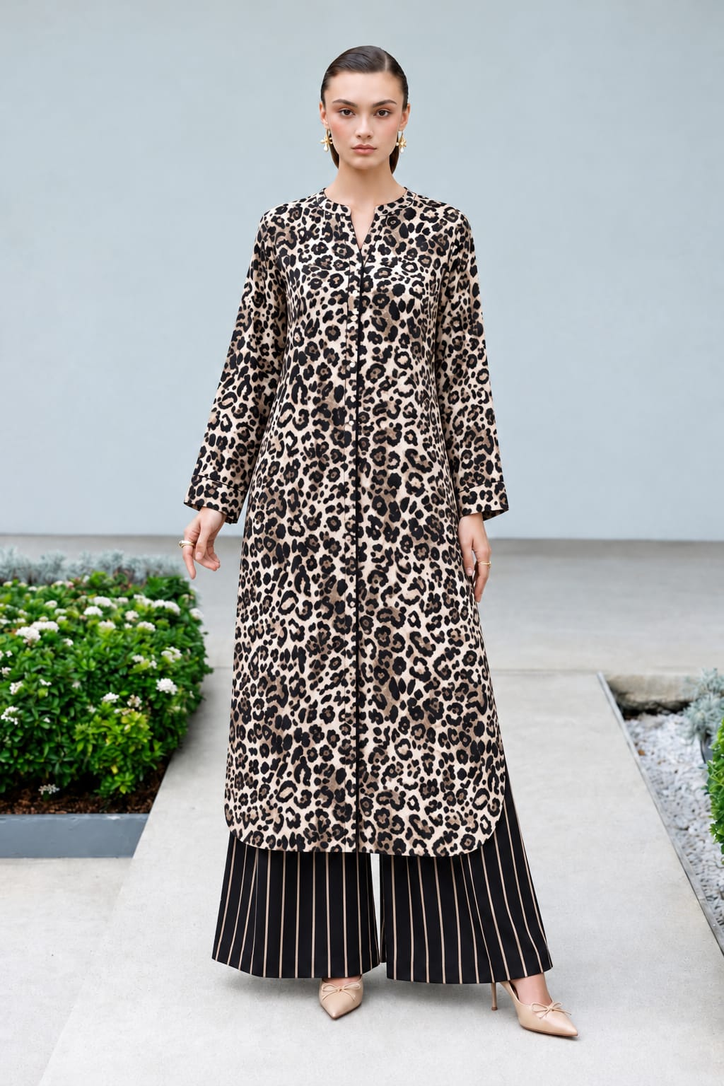 Uznau Winter Linen Two Piece Co ord Set UZ-LNN-BR036
