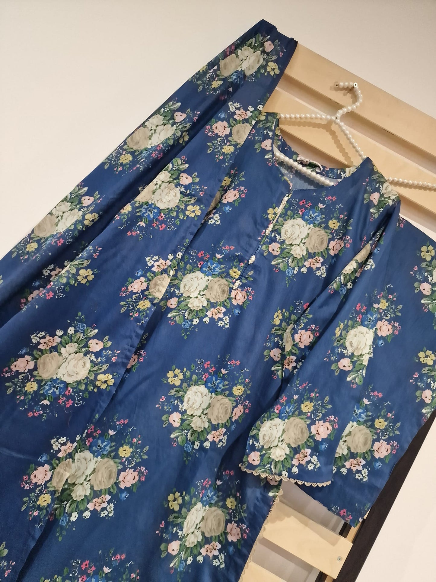 Uznau Summer Lawn Three Piece Suit UZ-LWN-BLU03