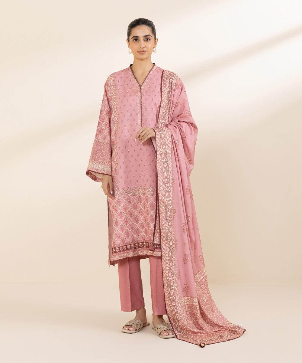 Sapphire Linen Three Piece Suit SP-LNN-PNK01