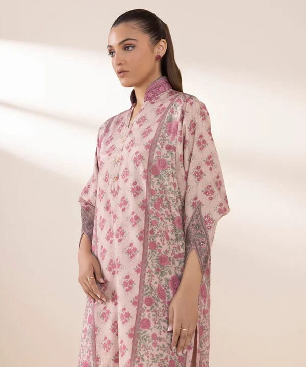 Sapphire Silk Three Piece Suit SP-SLK-PNK02
