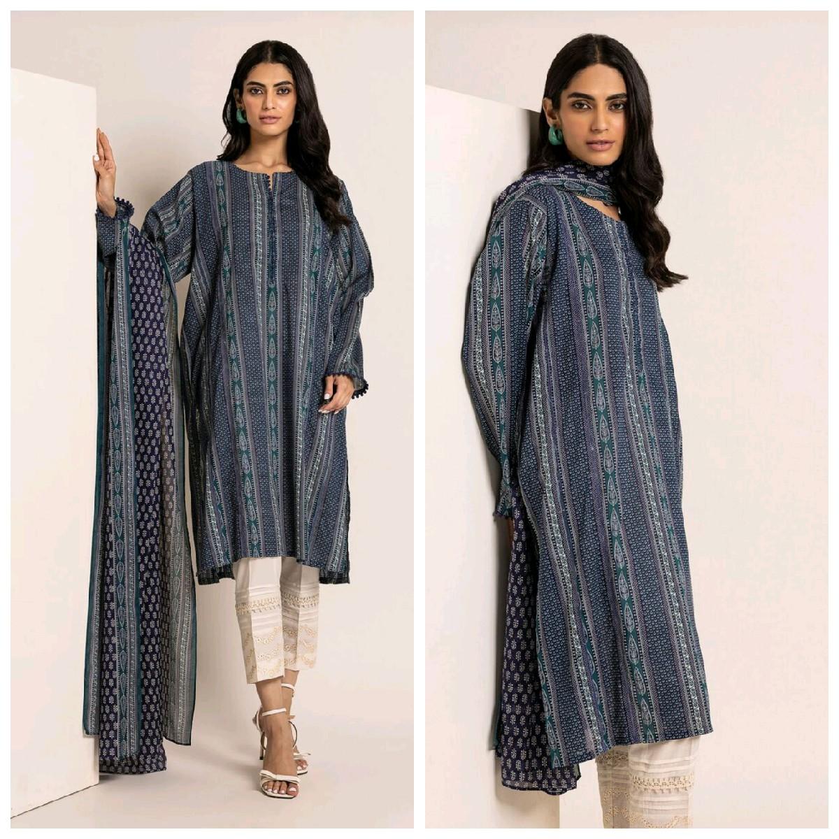 khaadi summer lawn tailored stiched Pakistani trouser dupatta kameez Traditional Clothing