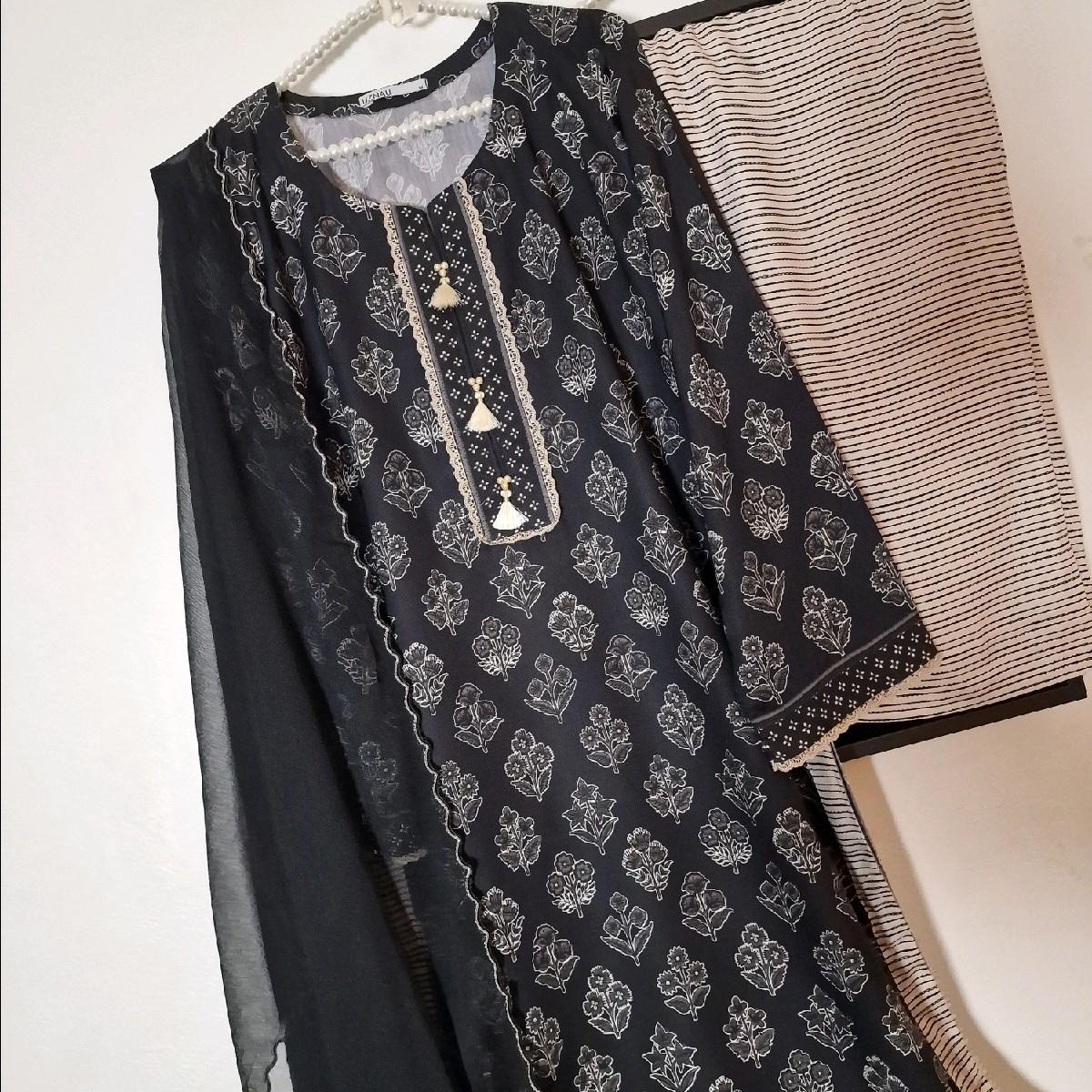 Sapphire linen Pakistani trouser dupatta kameez Clothing Traditional