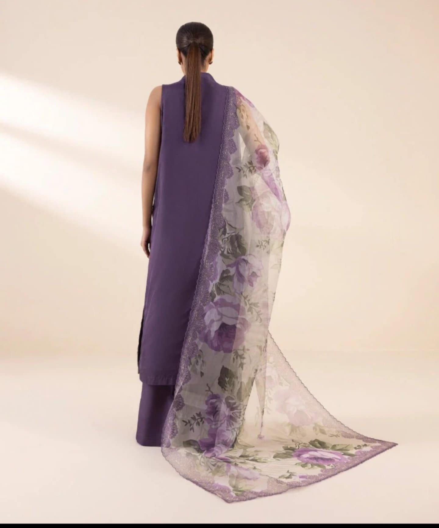 Sapphire Embroided Organza Three Piece Suit SP-ORG-PRP01