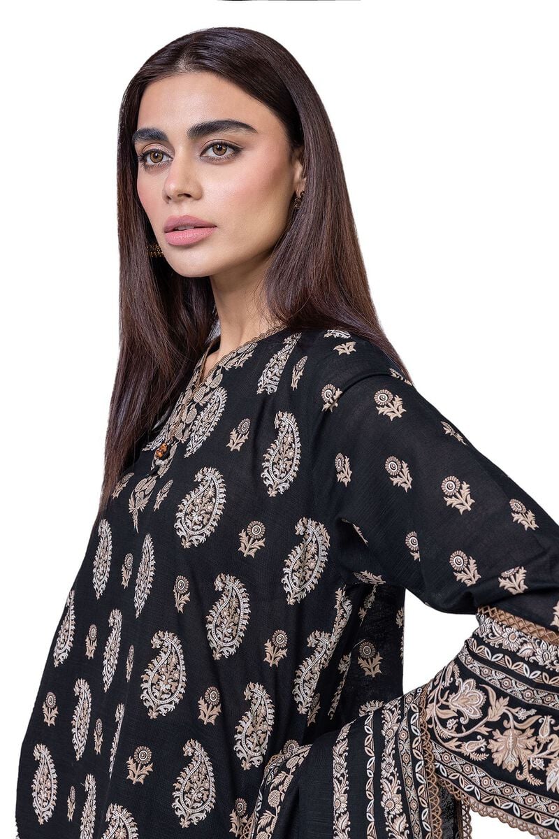 Khaadi Khaddar Three Piece Suit KH-KHD-BLK02
