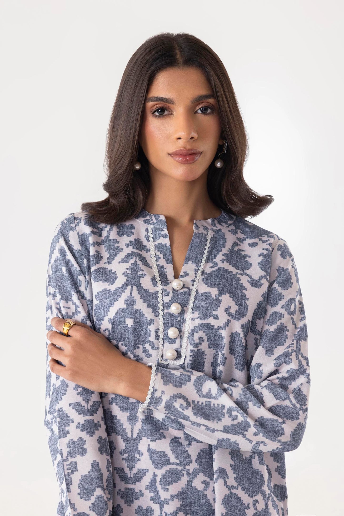 Sana Safinaz Blended Marina Three Piece Suit SF-MR-BLU01