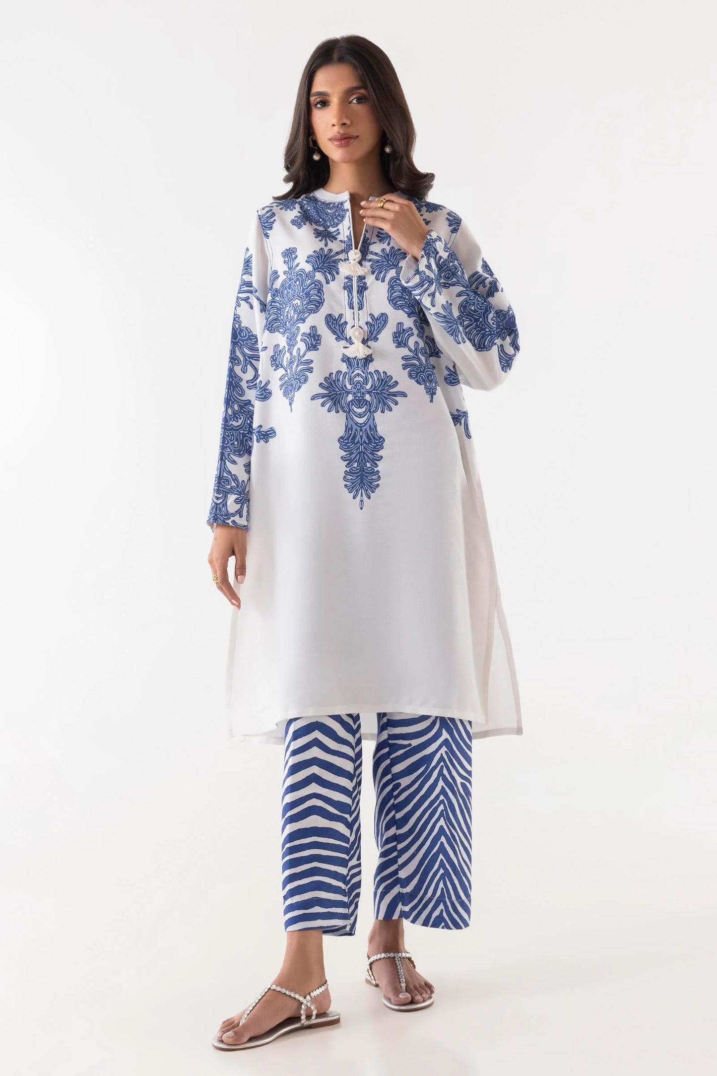 Sana Safinaz Blended Marina Three Piece Suit SF-MR-BLU02
