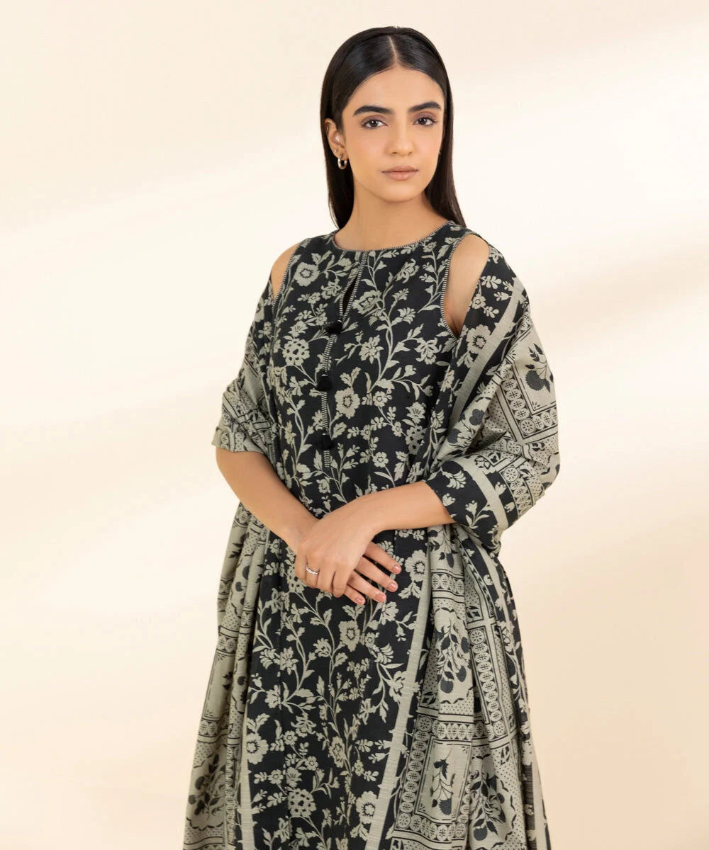 Sapphire Khaddar Three Piece Suit SP-KHD-GRY07