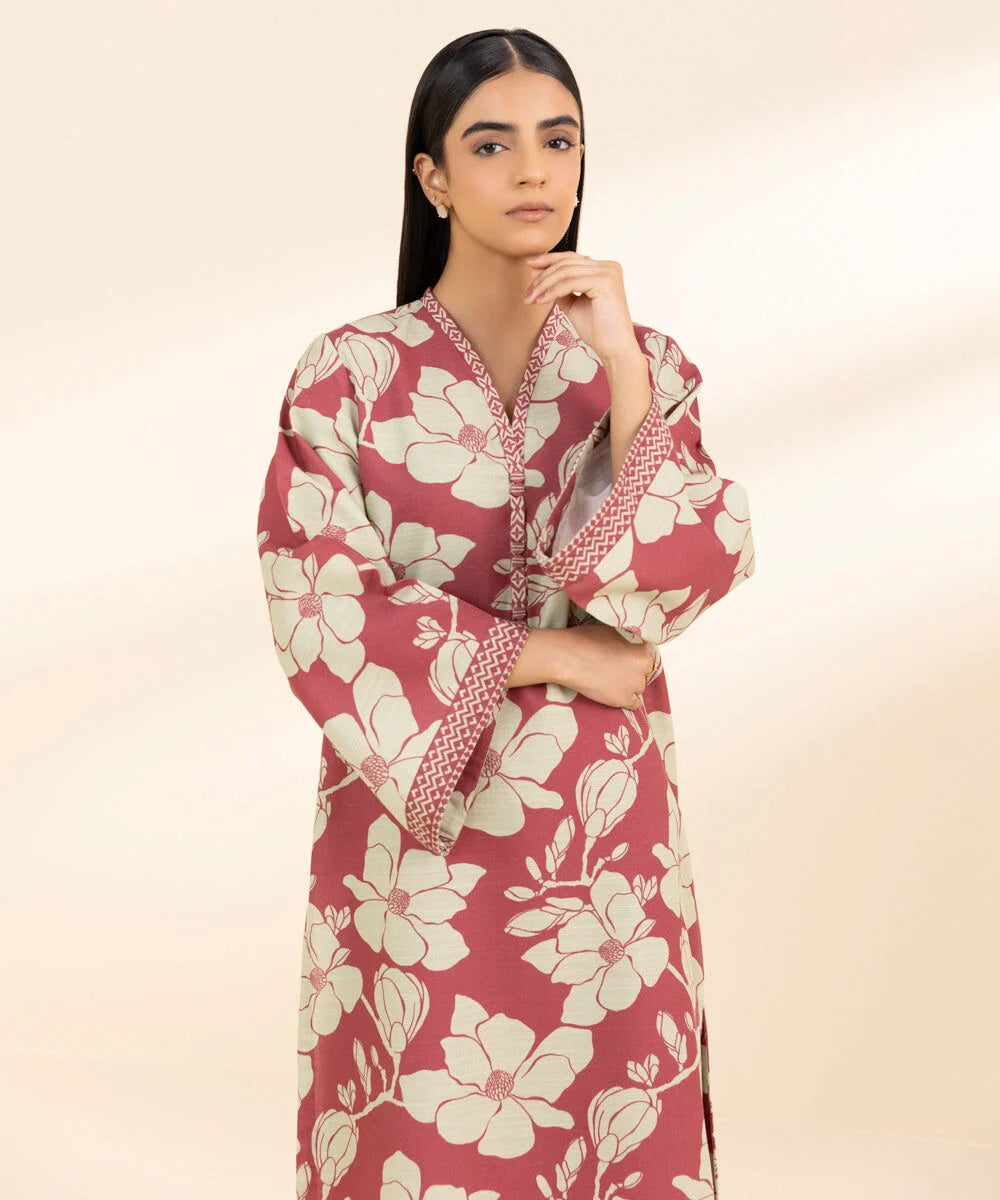 Sapphire Embroidered Khaddar Three Piece Suit SP-KHD-RD01
