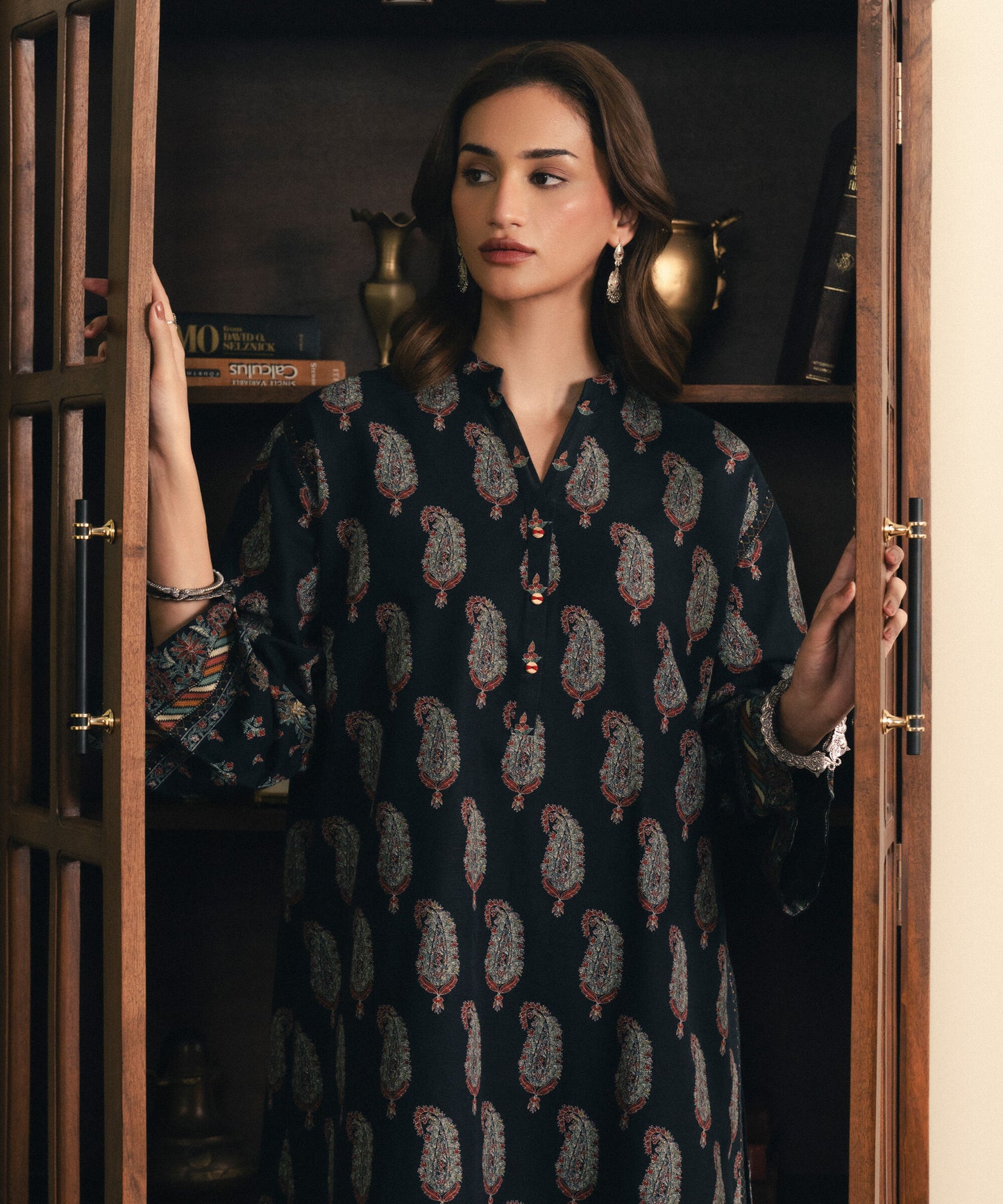 Sapphire Khaddar Three Piece Suit SP-KHD-BLK011
