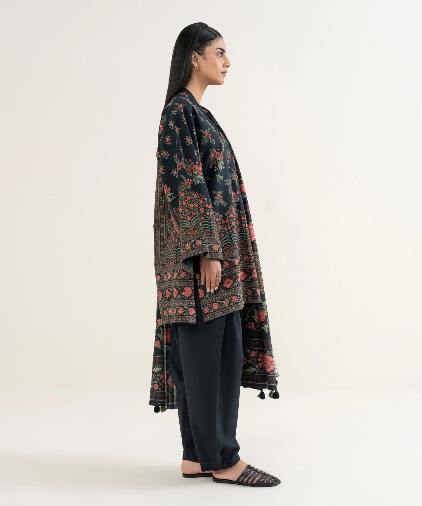 Sapphire Khaddar Three Piece Suit SP-KHD-BLK012