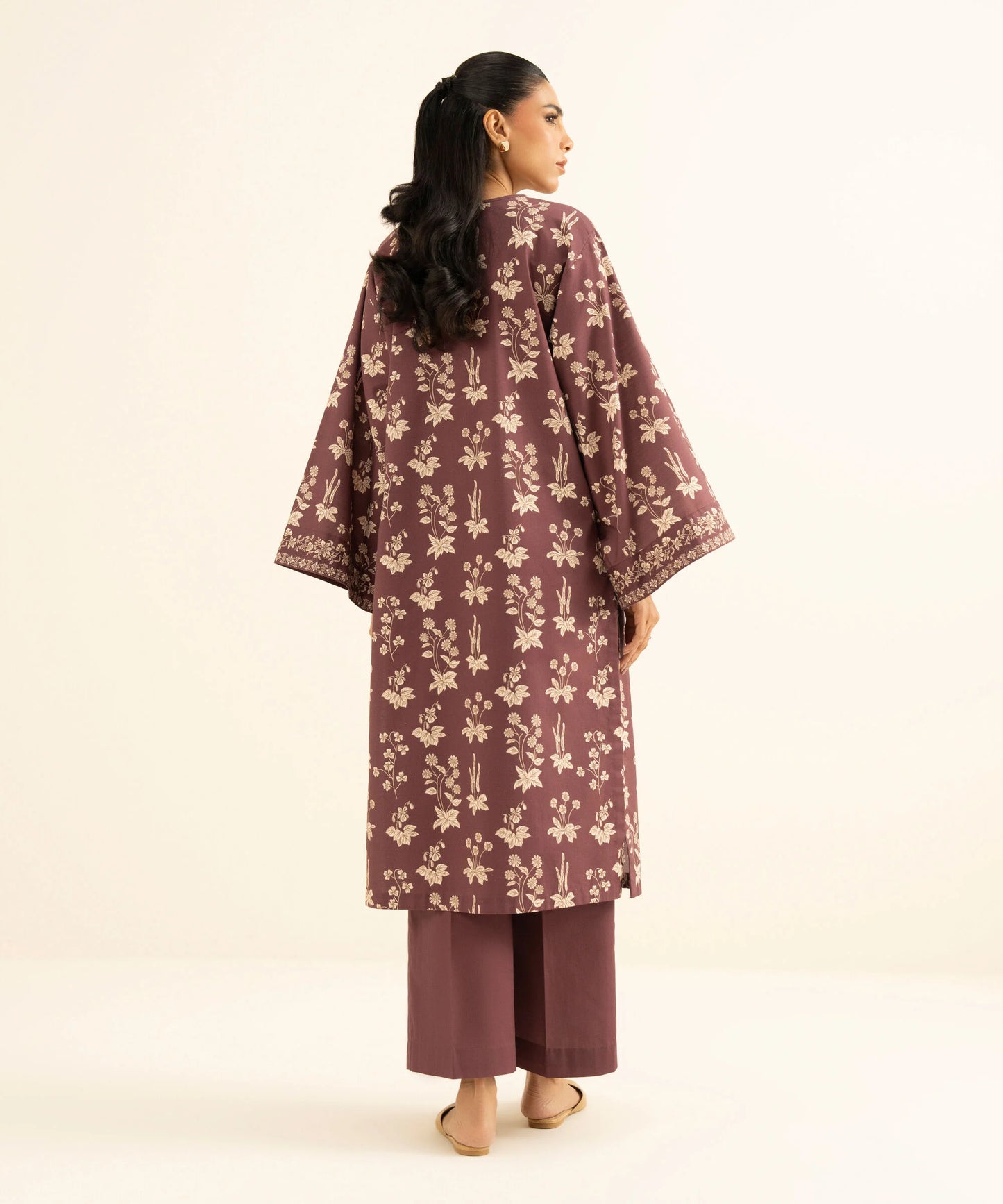 Sapphire Embroidered Cotton Three Piece Suit SP-CT-RD03