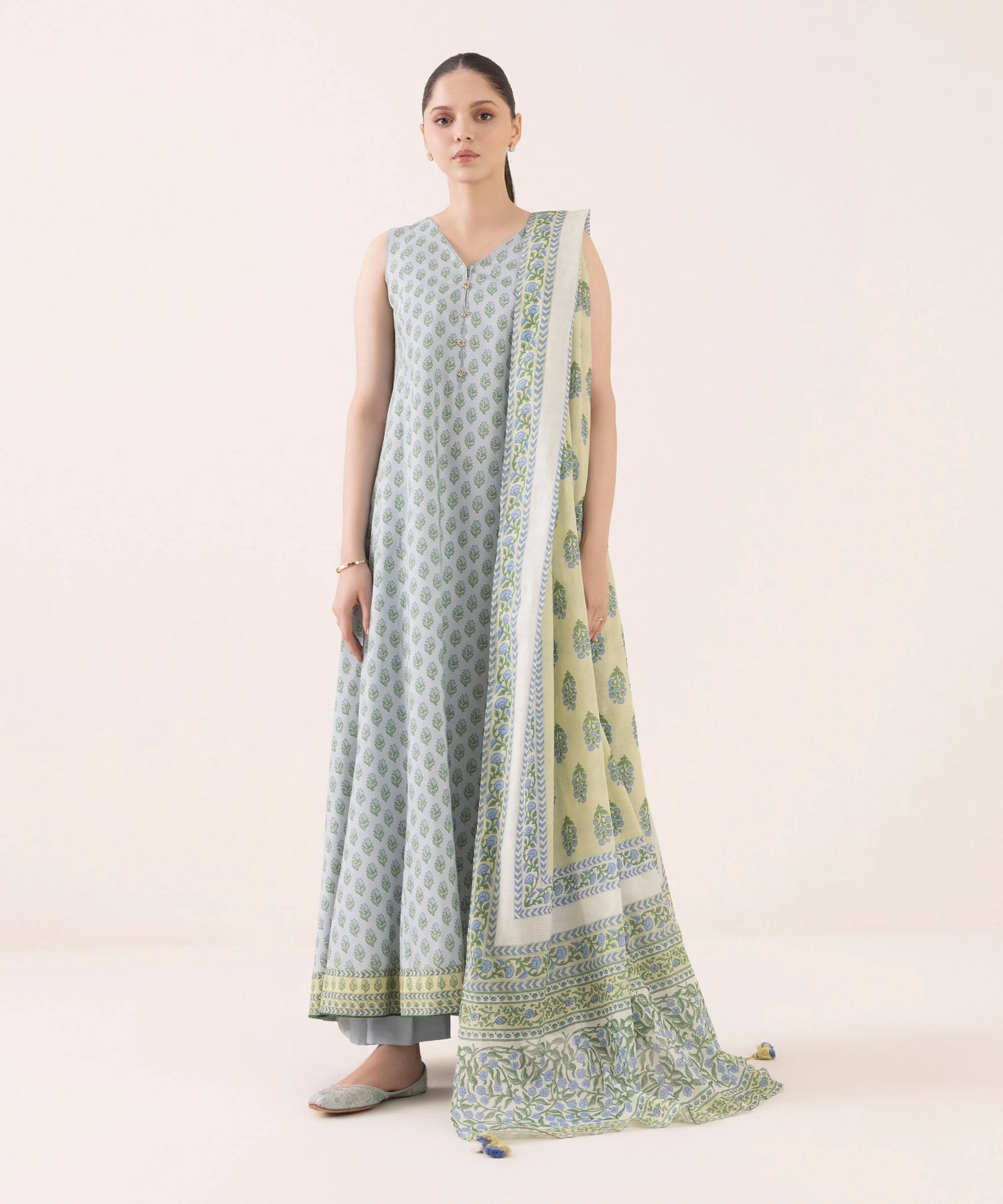 Sapphire Arabic Lawn (Summer Linen) Three Piece Suit SP-LWN-FR05