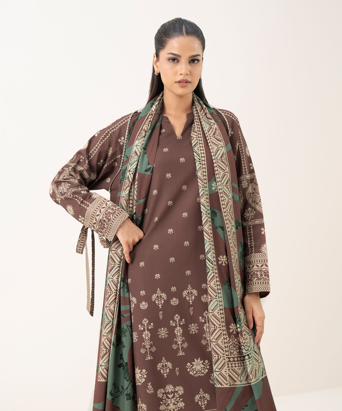 Sapphire Linen Three Piece Suit SP-LNN-BR02