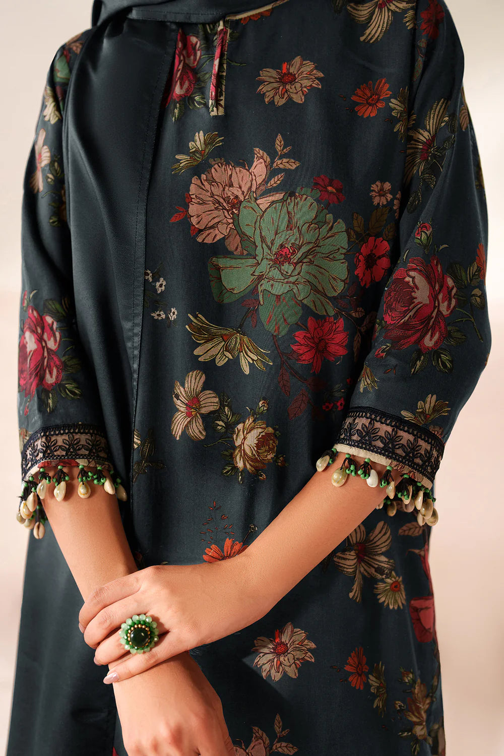 Baroque Viscose Linen Three Piece Suit BR-VC-BLK01