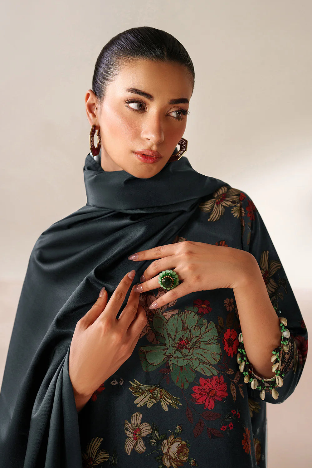 Baroque Viscose Linen Three Piece Suit BR-VC-BLK01