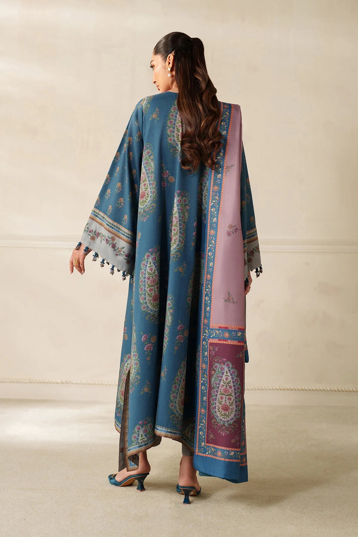Baroque Viscose Linen Three Piece Suit BR-VC-BLU01