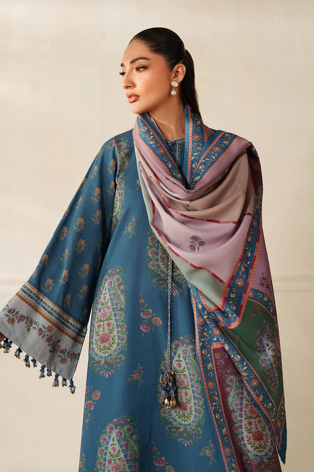 Baroque Viscose Linen Three Piece Suit BR-VC-BLU01