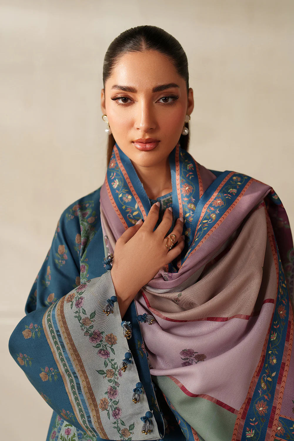 Baroque Viscose Linen Three Piece Suit BR-VC-BLU01